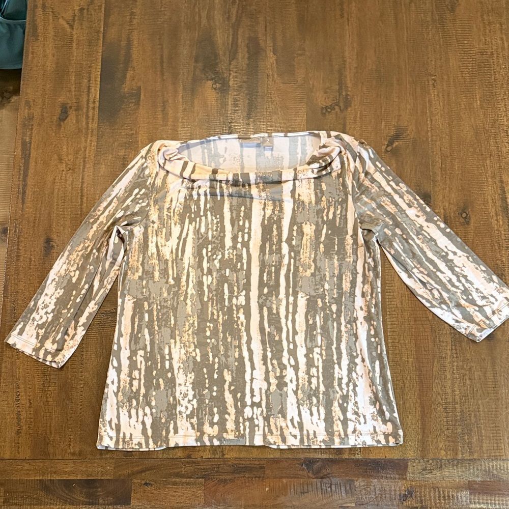Chico's Patterned Blouse size:2